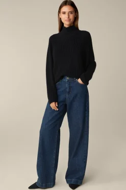 Merino-Strick-Rollkragen-Pullover In