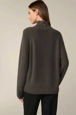 Merino-Strick-Rollkragen-Pullover In