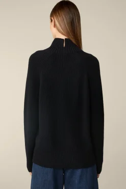 Merino-Strick-Rollkragen-Pullover In