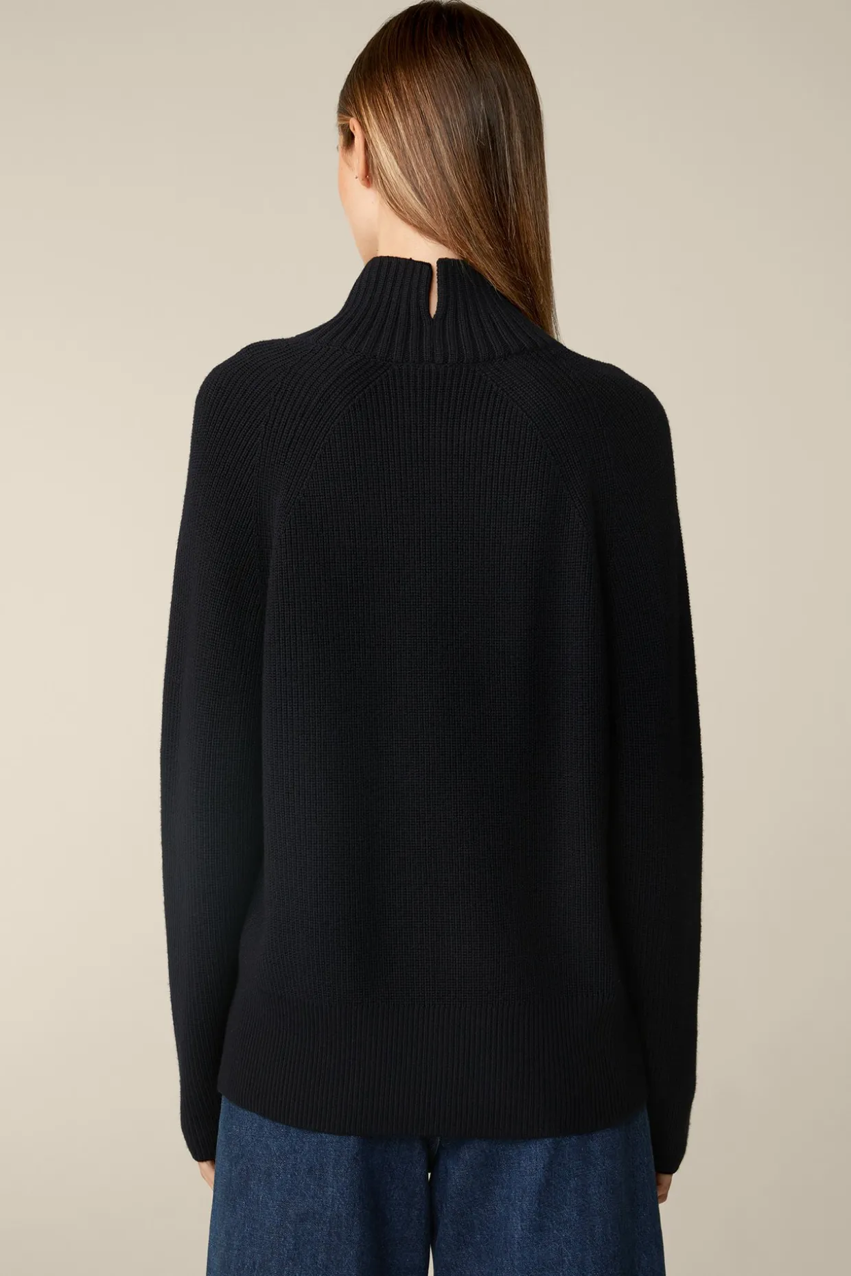 Merino-Strick-Rollkragen-Pullover In