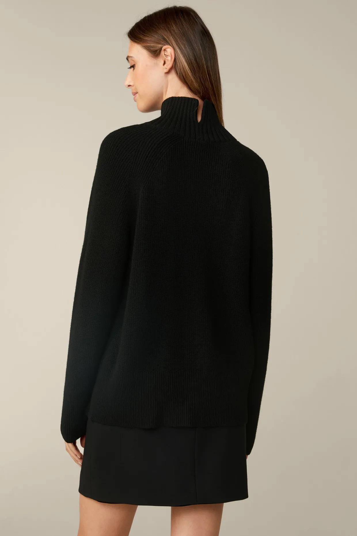 Merino-Strick-Rollkragen-Pullover In