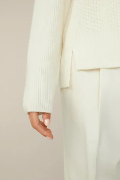 Merino-Strick-Rollkragen-Pullover In