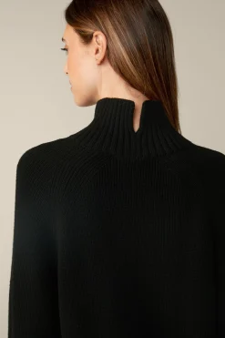 Merino-Strick-Rollkragen-Pullover In