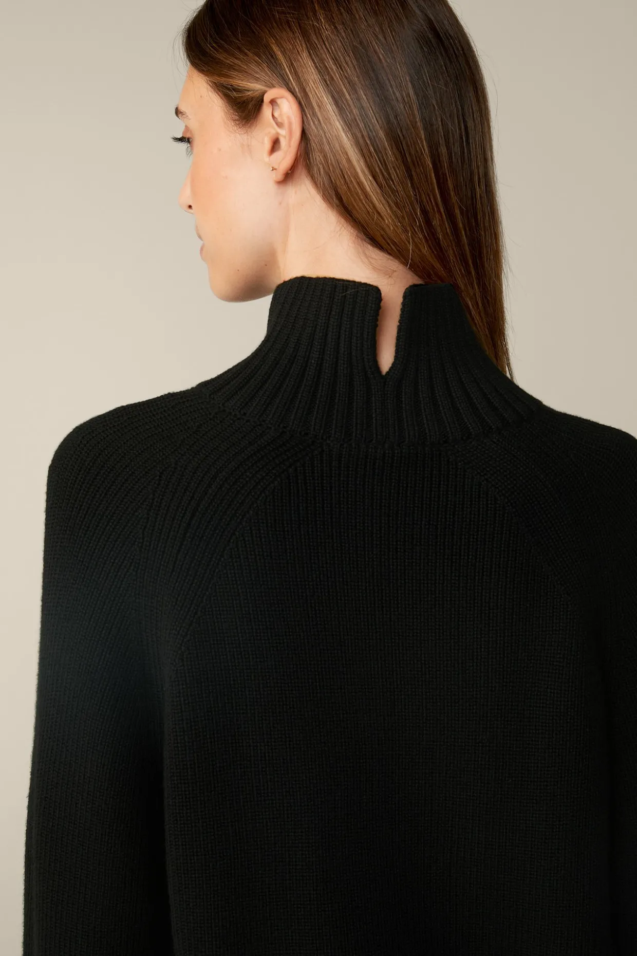 Merino-Strick-Rollkragen-Pullover In