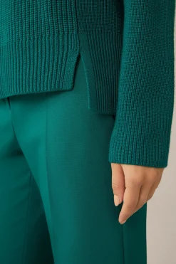 Merino-Strick-Rollkragen-Pullover In