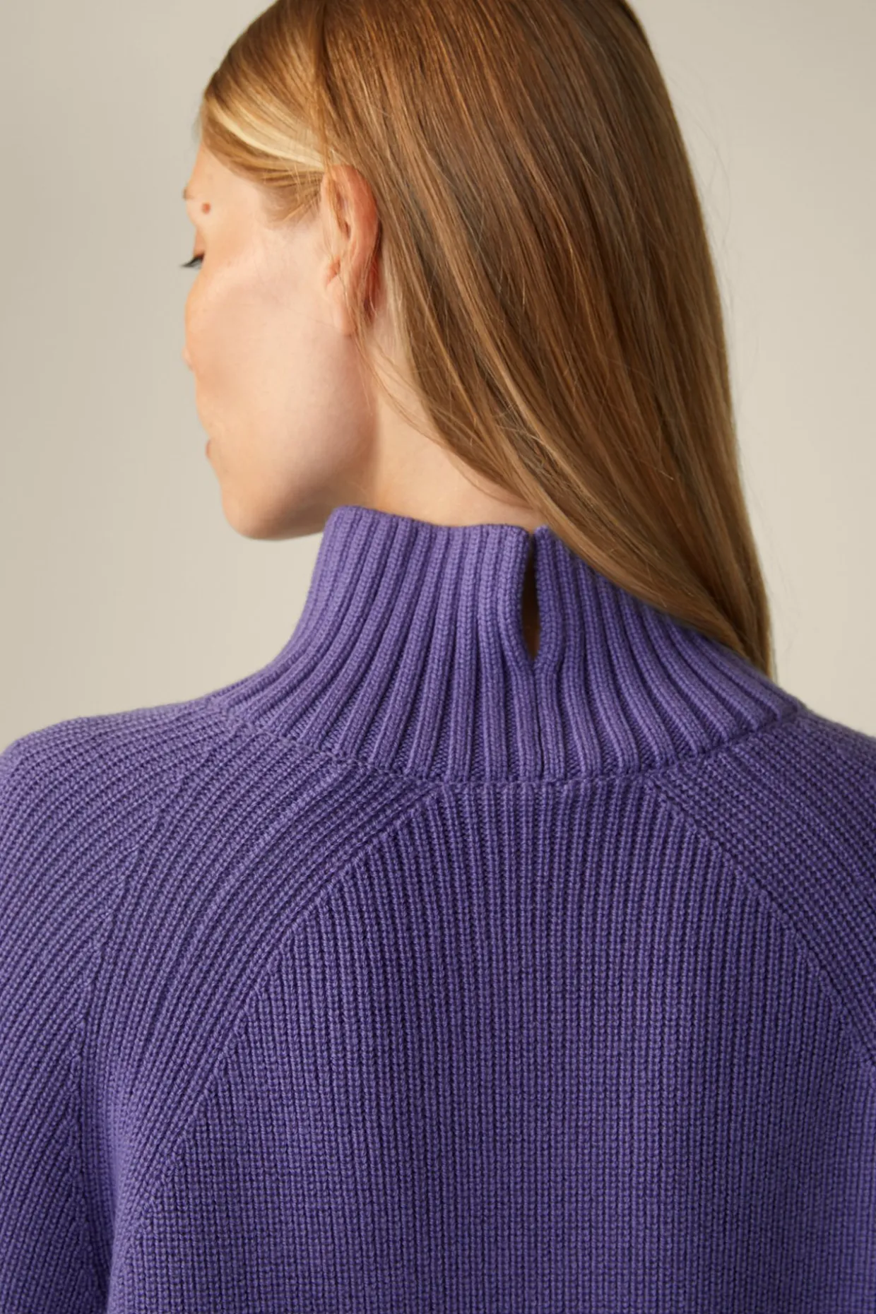 Merino-Strick-Rollkragen-Pullover In