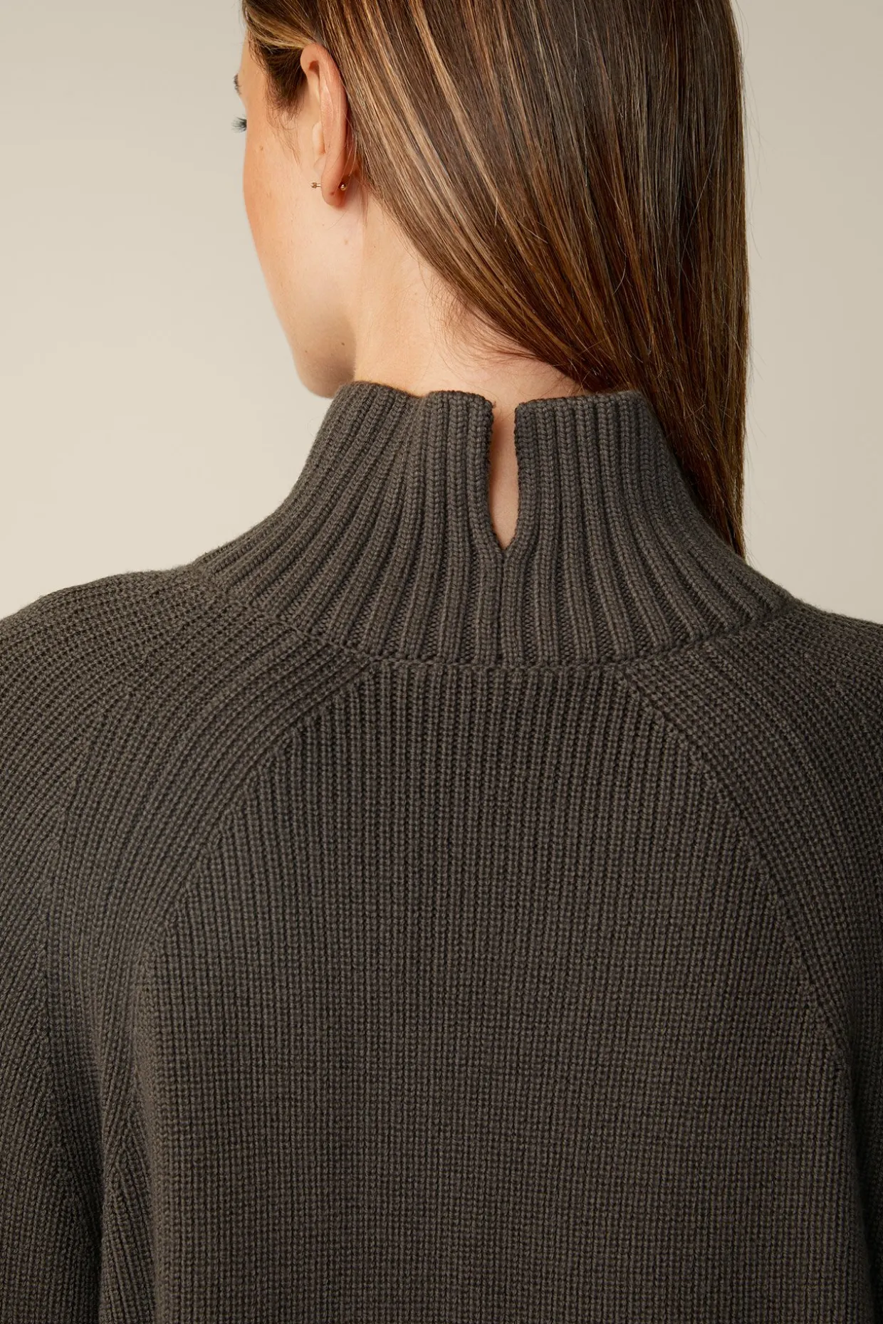 Merino-Strick-Rollkragen-Pullover In