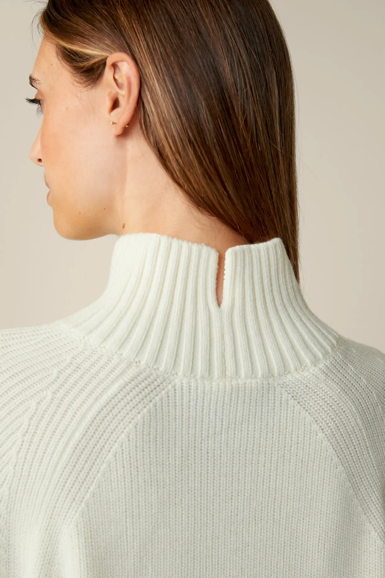 Merino-Strick-Rollkragen-Pullover In
