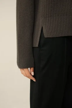 Merino-Strick-Rollkragen-Pullover In