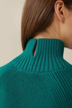 Merino-Strick-Rollkragen-Pullover In
