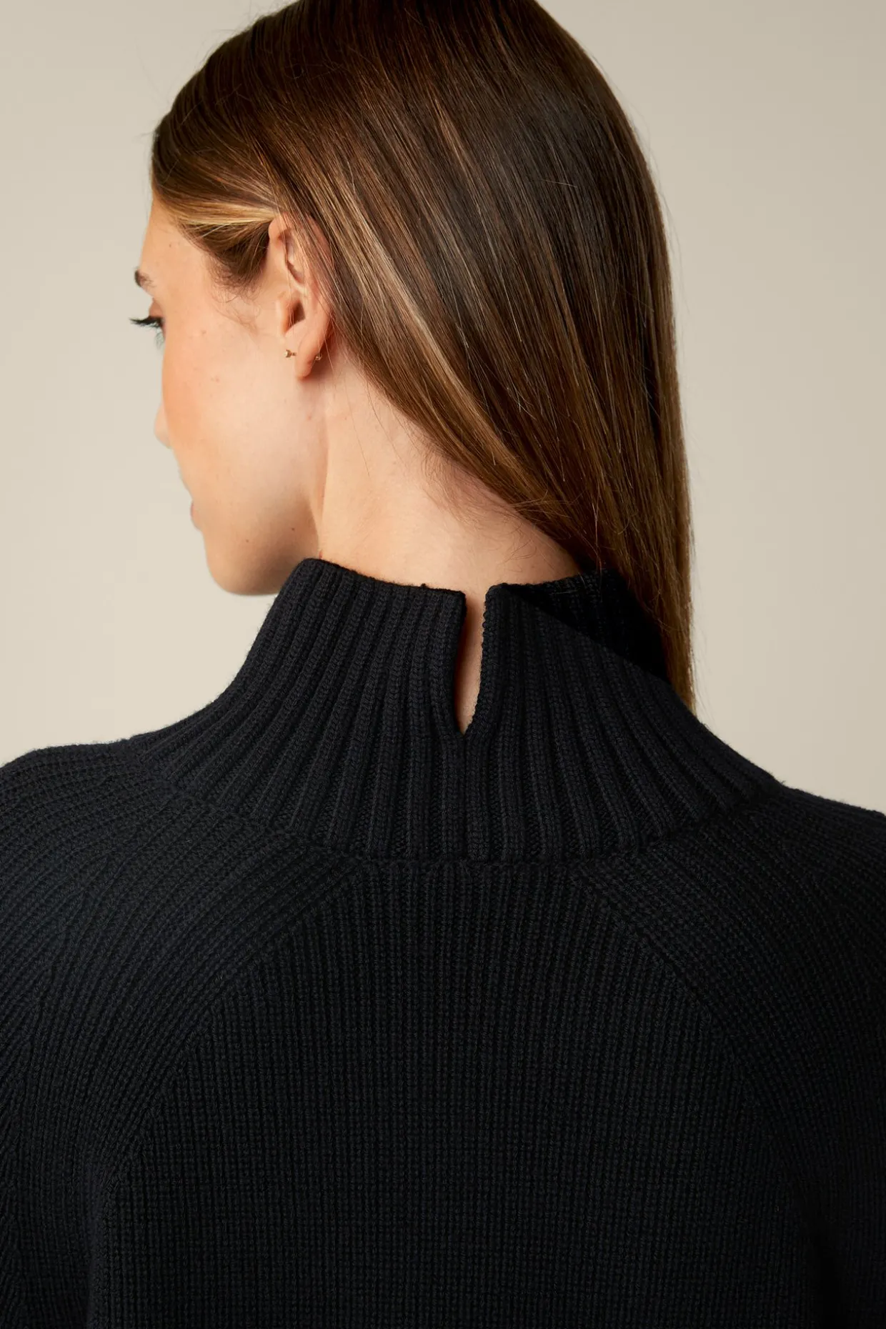 Merino-Strick-Rollkragen-Pullover In