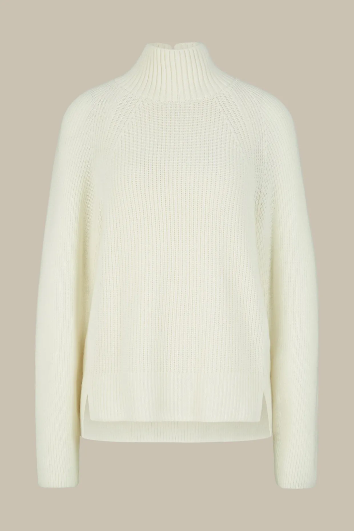 Merino-Strick-Rollkragen-Pullover In