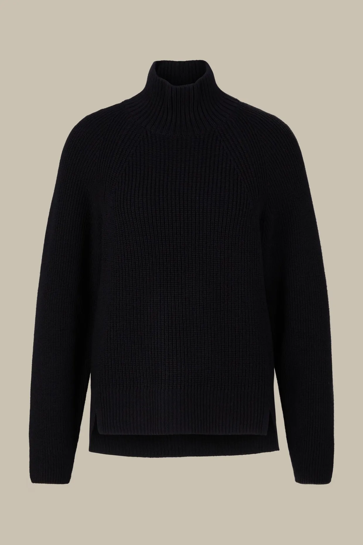 Merino-Strick-Rollkragen-Pullover In