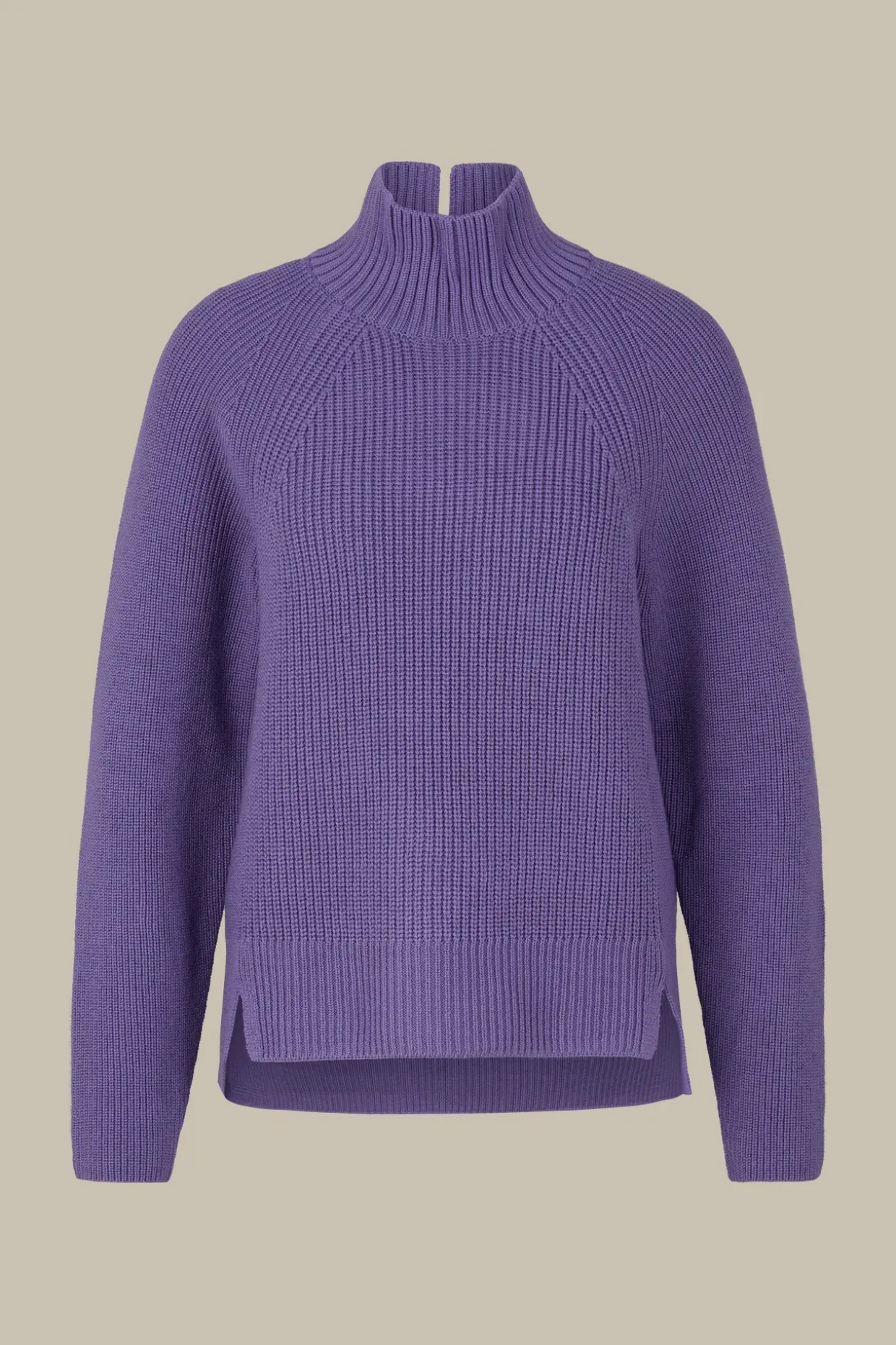 Merino-Strick-Rollkragen-Pullover In