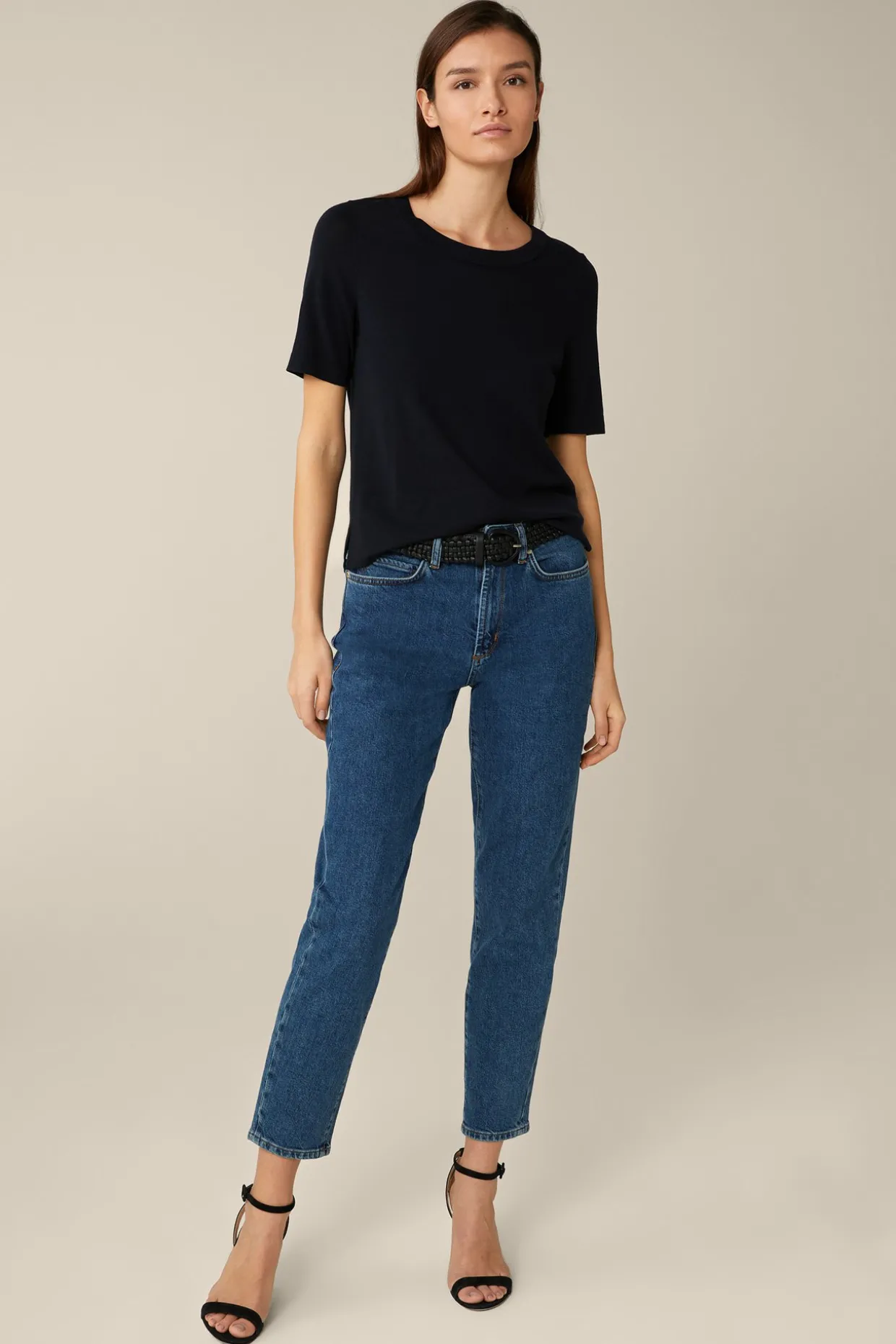 Merino-Strick-Shirt In