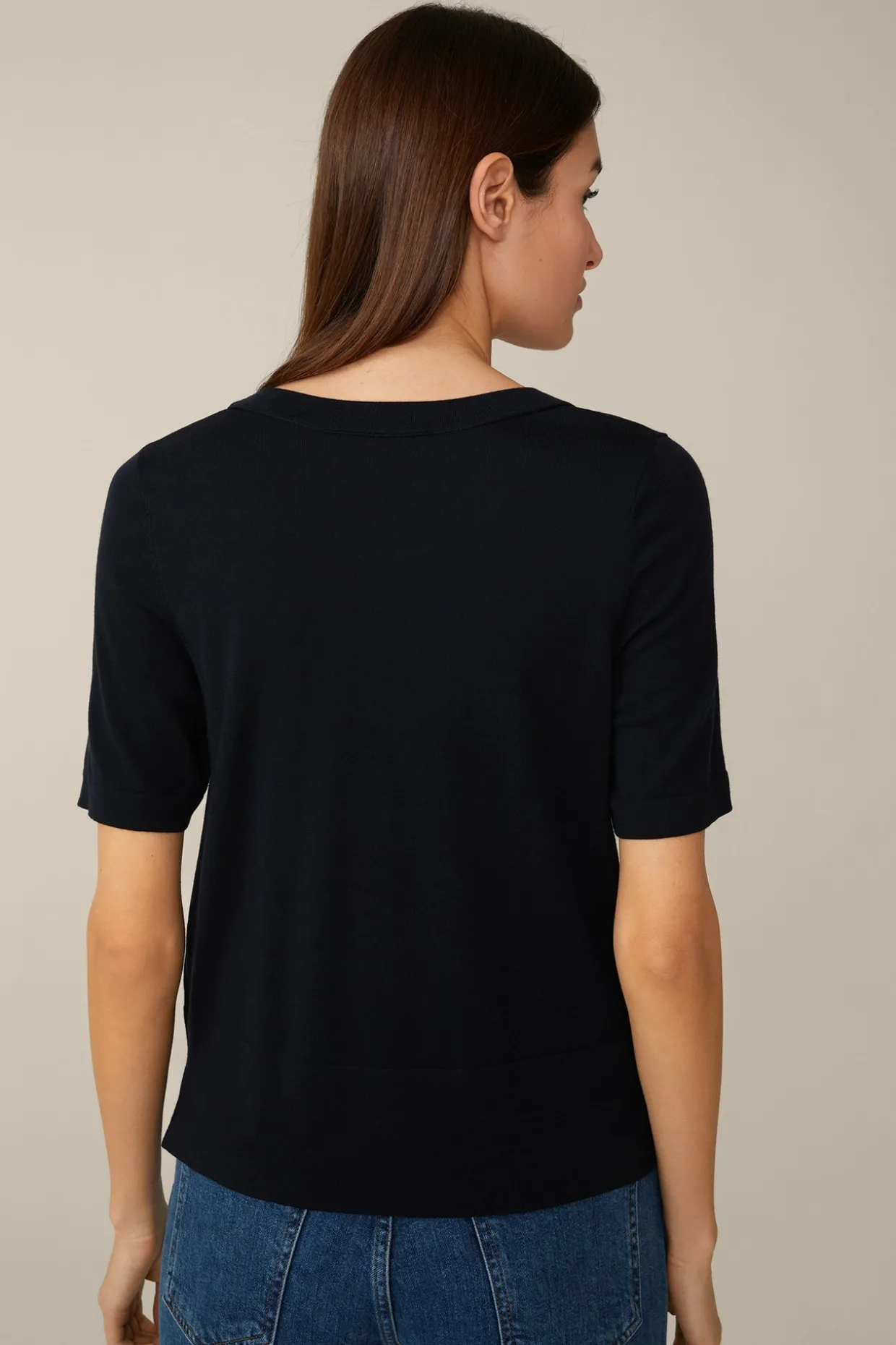 Merino-Strick-Shirt In