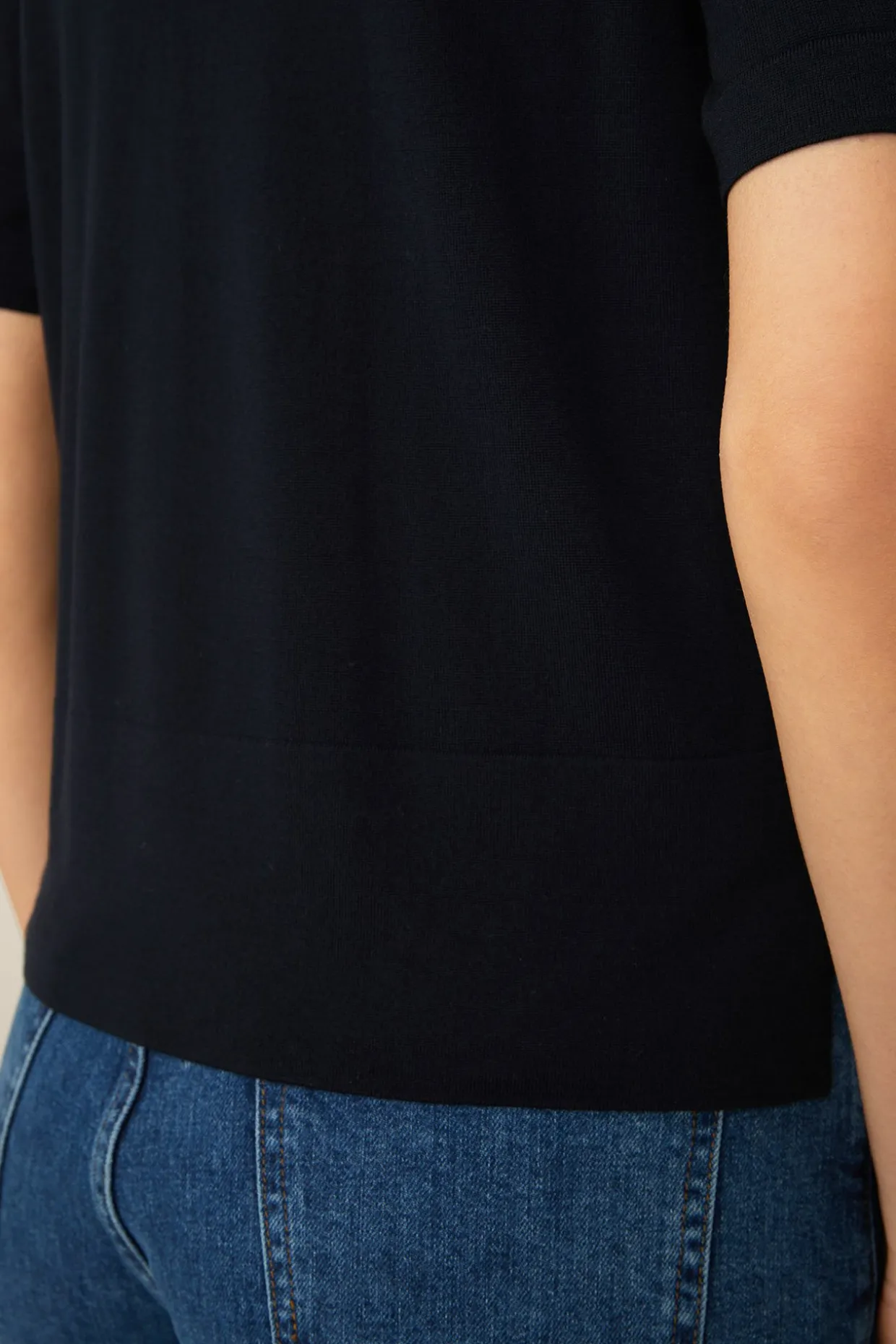 Merino-Strick-Shirt In