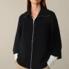 Merino-Strick-Zip-Cardigan In