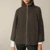 Merino-Strick-Zip-Cardigan In