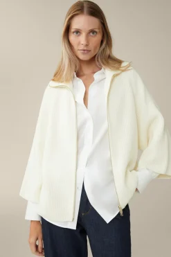 Merino-Strick-Zip-Cardigan In