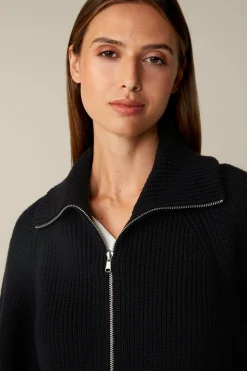 Merino-Strick-Zip-Cardigan In