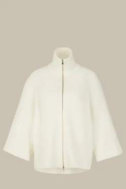 Merino-Strick-Zip-Cardigan In