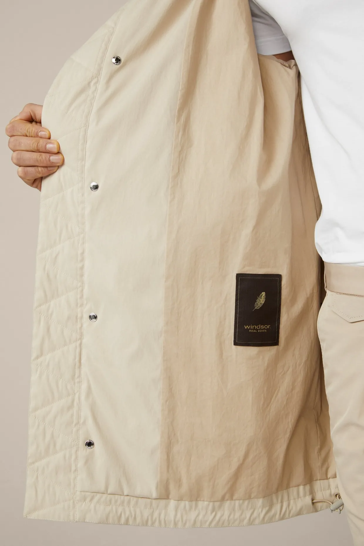 Nylon-Parka Bosa Mit Kapuze In Beige