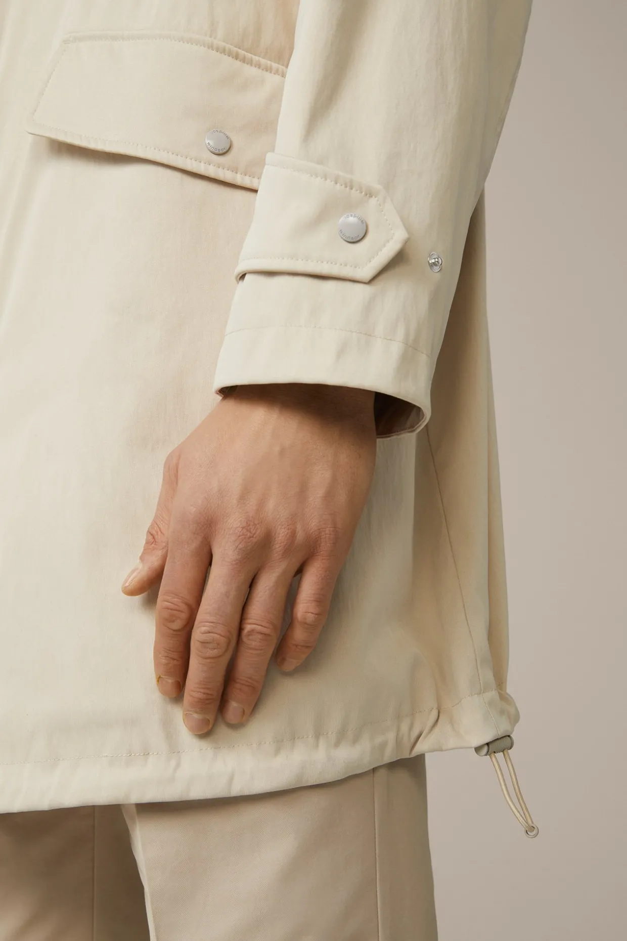 Nylon-Parka Bosa Mit Kapuze In Beige
