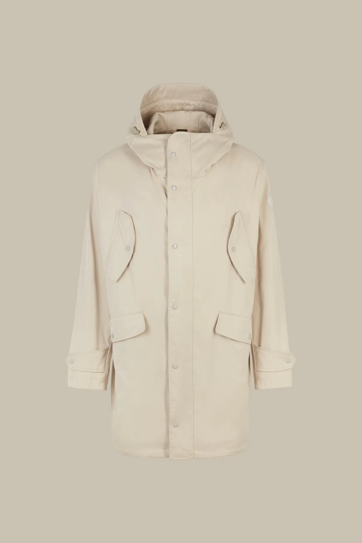 Nylon-Parka Bosa Mit Kapuze In Beige
