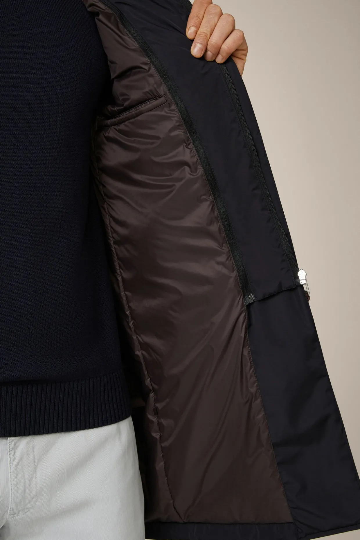 Nylon-Parka Venosa Mit Reverskragen In