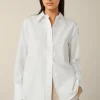 Popeline-Baumwoll-Hemd-Bluse In