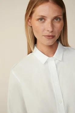 Popeline-Baumwoll-Hemd-Bluse In