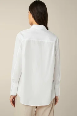 Popeline-Baumwoll-Hemd-Bluse In