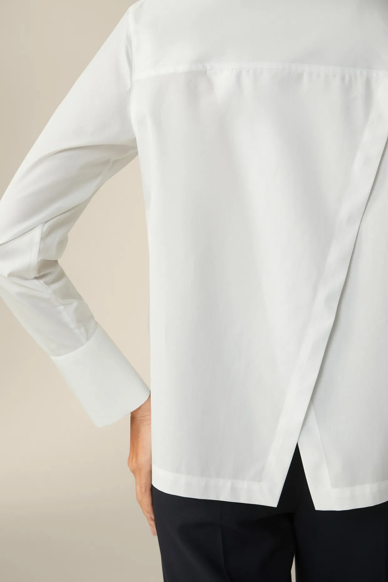 Popeline-Baumwoll-Hemd-Bluse In