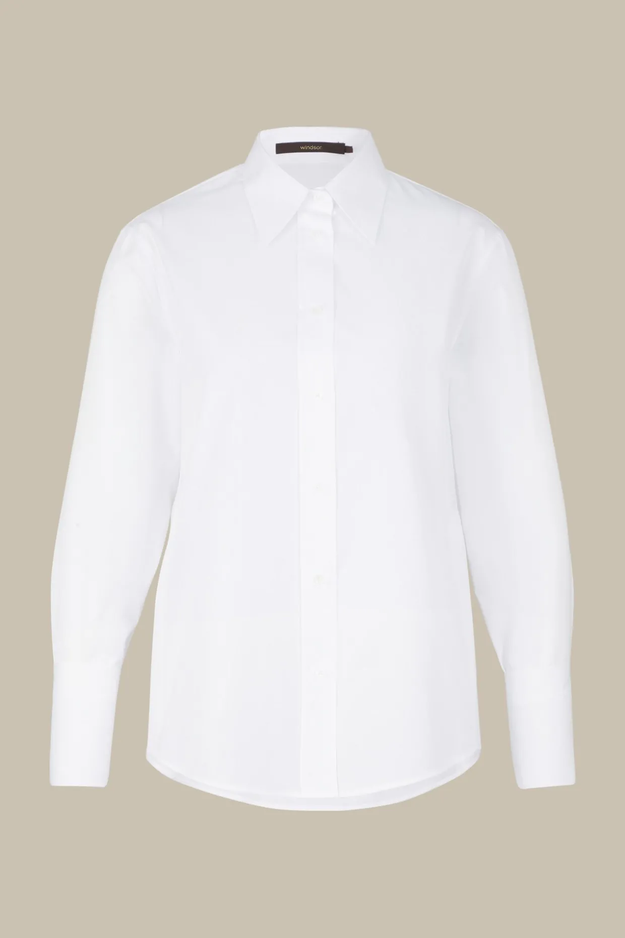 Popeline-Baumwoll-Hemd-Bluse In