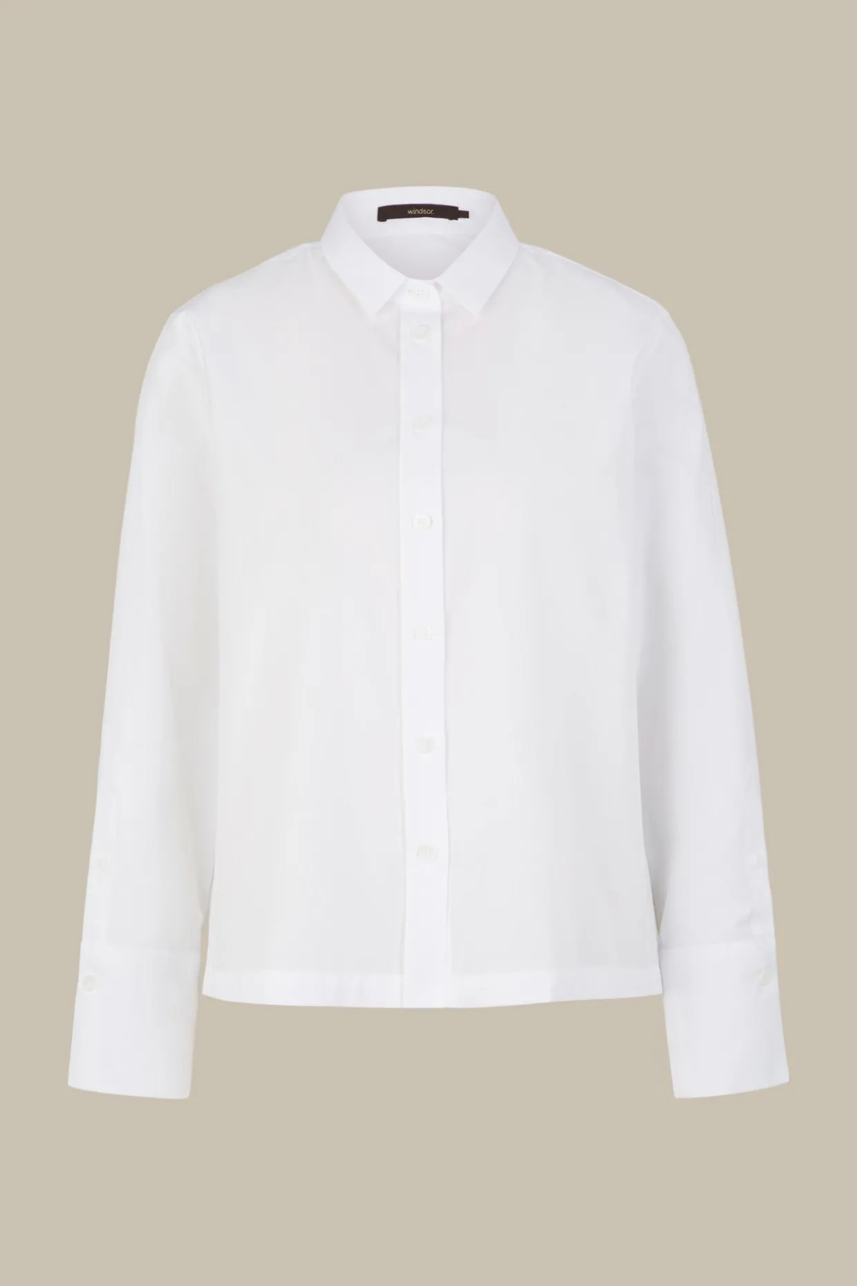 Popeline-Baumwoll-Hemd-Bluse In