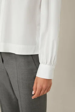 Popeline-Baumwoll-Oversize-Hemd-Bluse In