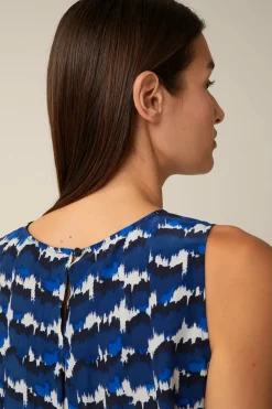 Print-Blusen-Top Mit Seide In