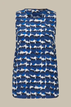 Print-Blusen-Top Mit Seide In