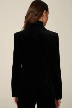 Samt-Blazer In