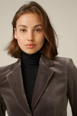 Samt-Blazer In