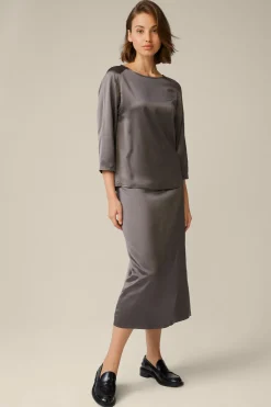 Satin-Bluse In