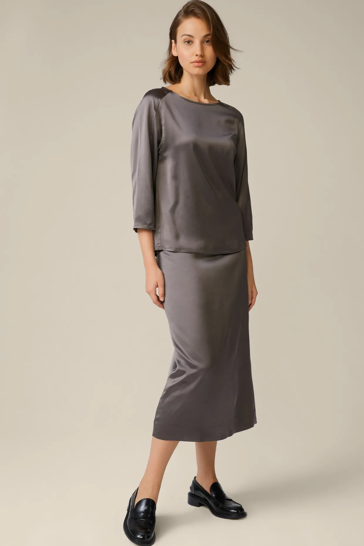 Satin-Bluse In