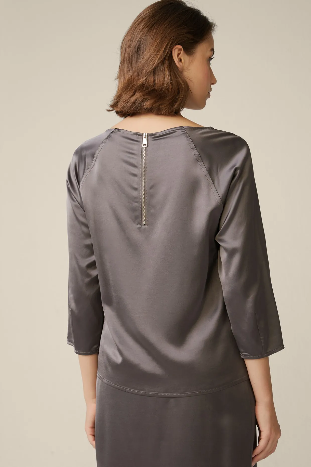Satin-Bluse In