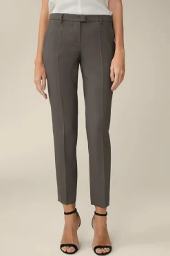 Schurwoll-Anzug-Hose In Taupe