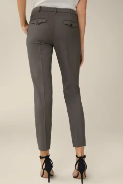 Schurwoll-Anzug-Hose In Taupe