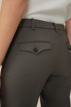 Schurwoll-Anzug-Hose In Taupe