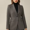Schurwoll-Blazer In Taupe