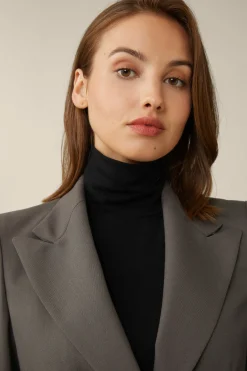 Schurwoll-Blazer In Taupe