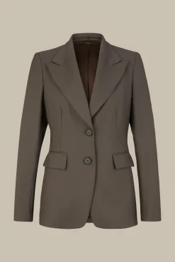 Schurwoll-Blazer In Taupe